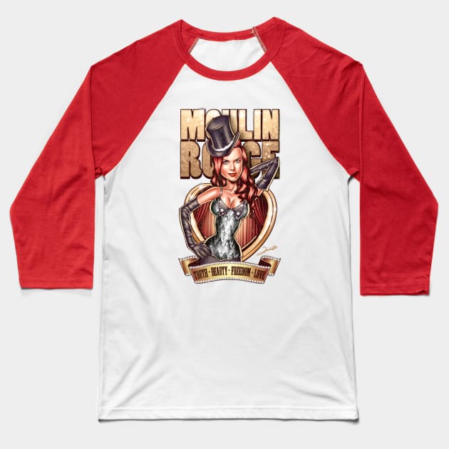 Satine Baseball T-Shirt by renatodsc